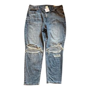 American Eagle The Highest Mom Jean Distressed Jeans Plus Size 18 NWT